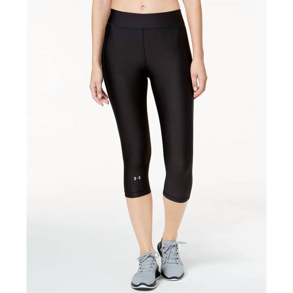 NEW UNDER ARMOUR activewear storm capri leggings in black